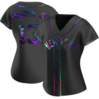 Women's Replica Black Holographic Jazz Chisholm Jr. New York Yankees Alternate Jersey