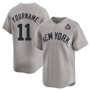 Youth Limited Gray Anthony Volpe New York Yankees Away 2024 World Series Jersey