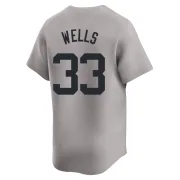 Youth Limited Gray David Wells New York Yankees Away 2024 World Series Jersey