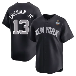 Youth Limited Navy Jazz Chisholm Jr. New York Yankees Alternate 2024 World Series Jersey