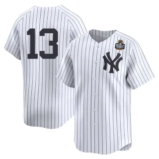 Youth Limited White Jazz Chisholm Jr. New York Yankees Yankee Home 2nd 2024 World Series Jersey