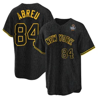 Youth Replica Black Albert Abreu New York Yankees Snake Skin City 2024 World Series Jersey