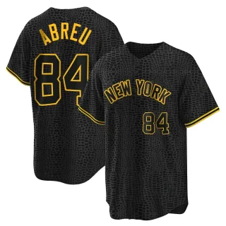 Youth Replica Black Albert Abreu New York Yankees Snake Skin City Jersey