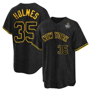 Youth Replica Black Clay Holmes New York Yankees Snake Skin City 2024 World Series Jersey