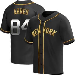 Youth Replica Black Golden Albert Abreu New York Yankees Alternate Jersey