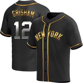 Youth Replica Black Golden Trent Grisham New York Yankees Alternate Jersey