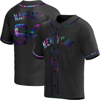 Youth Replica Black Holographic Carlos Narvaez New York Yankees Alternate Jersey