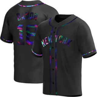 Youth Replica Black Holographic Johnny Damon New York Yankees Alternate Jersey