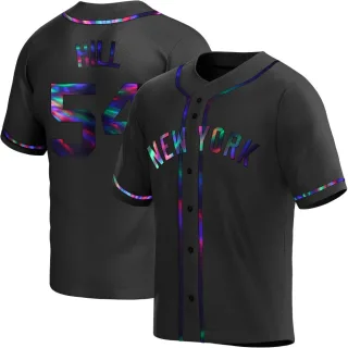 Youth Replica Black Holographic Tim Hill New York Yankees Alternate Jersey