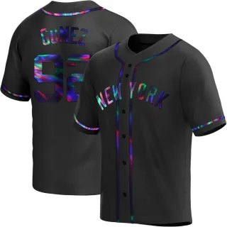 Youth Replica Black Holographic Yoendrys Gomez New York Yankees Alternate Jersey