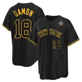 Youth Replica Black Johnny Damon New York Yankees Snake Skin City 2024 World Series Jersey