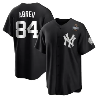 Youth Replica Black/White Albert Abreu New York Yankees 2024 World Series Jersey