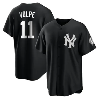 Youth Replica Black/White Anthony Volpe New York Yankees Jersey