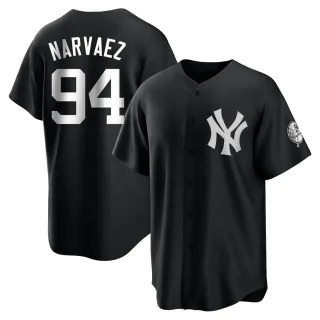 Youth Replica Black/White Carlos Narvaez New York Yankees Jersey