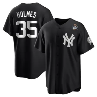 Youth Replica Black/White Clay Holmes New York Yankees 2024 World Series Jersey