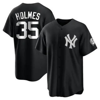 Youth Replica Black/White Clay Holmes New York Yankees Jersey