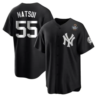 Youth Replica Black/White Hideki Matsui New York Yankees 2024 World Series Jersey