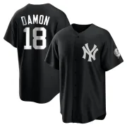 Youth Replica Black/White Johnny Damon New York Yankees Jersey