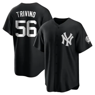 Youth Replica Black/White Lou Trivino New York Yankees Jersey