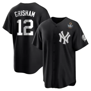 Youth Replica Black/White Trent Grisham New York Yankees 2024 World Series Jersey