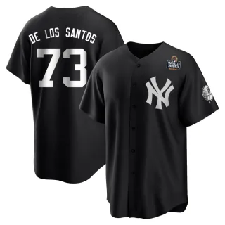 Youth Replica Black/White Yerry de los Santos New York Yankees 2024 World Series Jersey