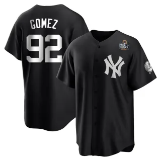 Youth Replica Black/White Yoendrys Gomez New York Yankees 2024 World Series Jersey