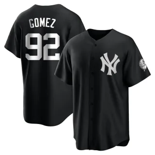 Youth Replica Black/White Yoendrys Gomez New York Yankees Jersey