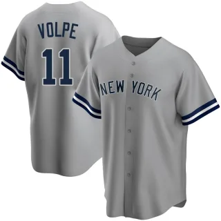 Youth Replica Gray Anthony Volpe New York Yankees Road Name Jersey