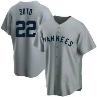 Youth Replica Gray Juan Soto New York Yankees Road Cooperstown Collection Jersey