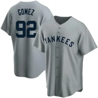 Youth Replica Gray Yoendrys Gomez New York Yankees Road Cooperstown Collection Jersey