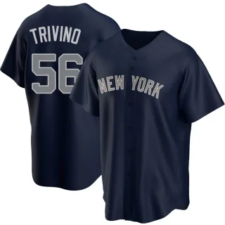 Youth Replica Navy Lou Trivino New York Yankees Alternate Jersey